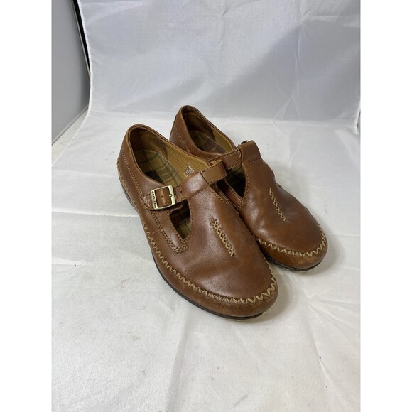 Brown Leather Eastland TessMaryjane Loafer Women's Sz 8.5 W Shoes 3864-04 - Picture 1 of 10